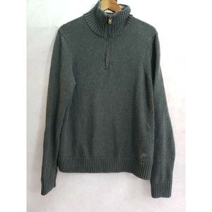 Aeropostale mens sweater M quarter zip dark gray long sleeve